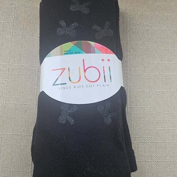 Zubii Kids Girl Legging Socks Black Bow Size 10 shoe size 34-36 - Picture 7 of 11